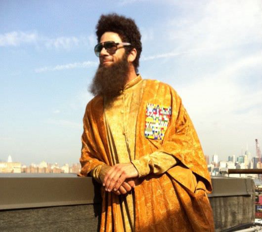 Oliver as Sacha Baron Cohen's stunt double in The Dictator