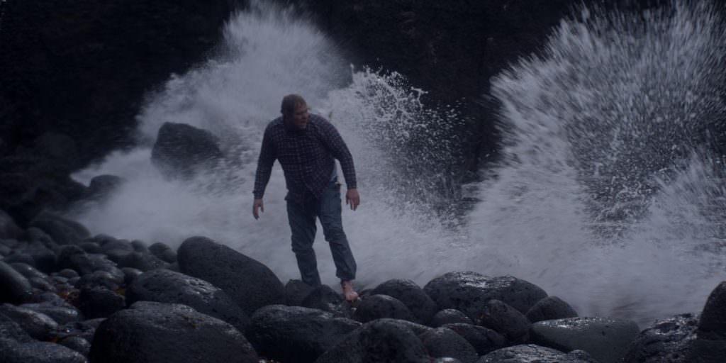 Ólafur Darri Ólafsson as Gulli, the lone survivor of the shipwrecked Brecki, shoeless and freezing after washing up on a rocky shore. Photo courtesy Balthasar Kormákur Ólafur Darri Ólafsson as Gulli, the lone survivor of the shipwrecked Brecki, shoeless and freezing after washing up on a rocky shore. Photo courtesy Balthasar Kormákur