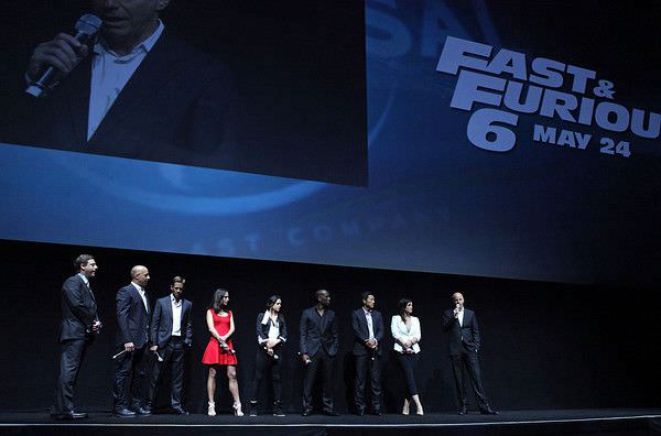 The cast of Fast & Furious 6. Photo by Ryan Miller, Capture Imaging, Inc.