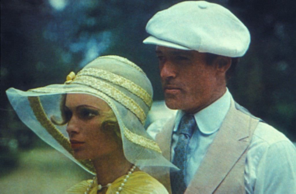 Mia Farrow (L) and Robert Redford as Daisy Buchanan and Jay Gatsby in the 1974 version. Courtesy Warner Bros. Home Entertainment