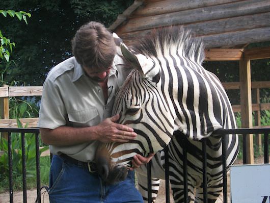 Meeks with his Zebra Zeke