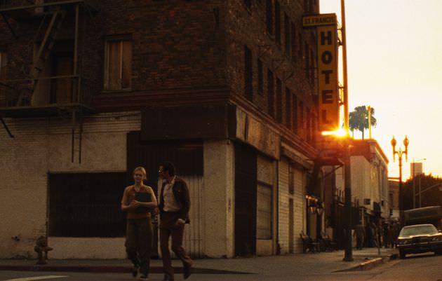 Elle Fanning & John Hawkes out on the streets in L.A. in 'Low Down.' Courtesy Sundance Film Festival.