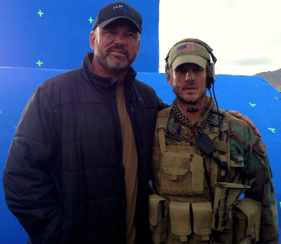 Kevin Scott & director Pete Berg on the set of 'Lone Survivor.' Courtesy Universal Pictures