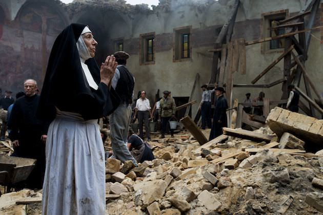 A destroyed church created by Bissell and his team. Courtesy Columbia/Sony Pictures.