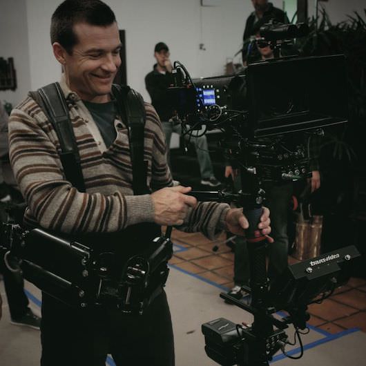 Bateman using a steadicam on the set of 'Bad Words.' Courtesy Focus Features.