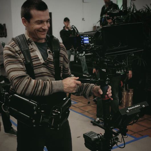 Bateman using a steadicam on the set of 'Bad Words.' Courtesy Focus Features. 