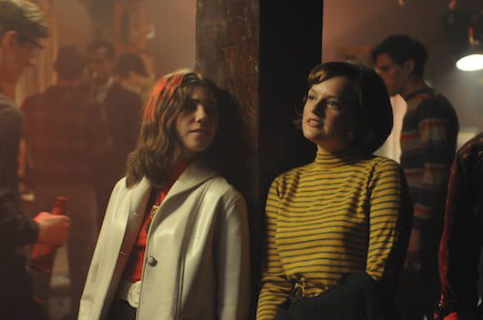 Joyce Ramsey (Zosia Mamet) and Peggy Olson (Elisabeth Moss)