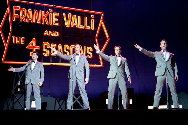 L-R: John Lloyd Young as Frankie Vallie, Erich Bergen as Bob Gaudio, Vincent Piazza as Tommy DeVito and Michael Lomenda as Nick Massi. Courtesy Warner Bros. Pictures.