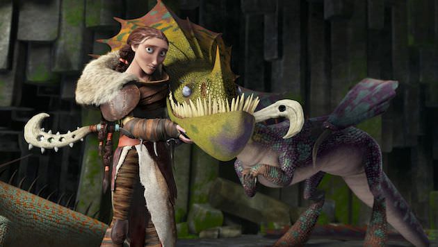 Hiccup's long-lost mother, Valka (Cate Blanchett), has lived among dragons and learned their ways. Courtesy DreamWorks Animation and 20th Century Fox.