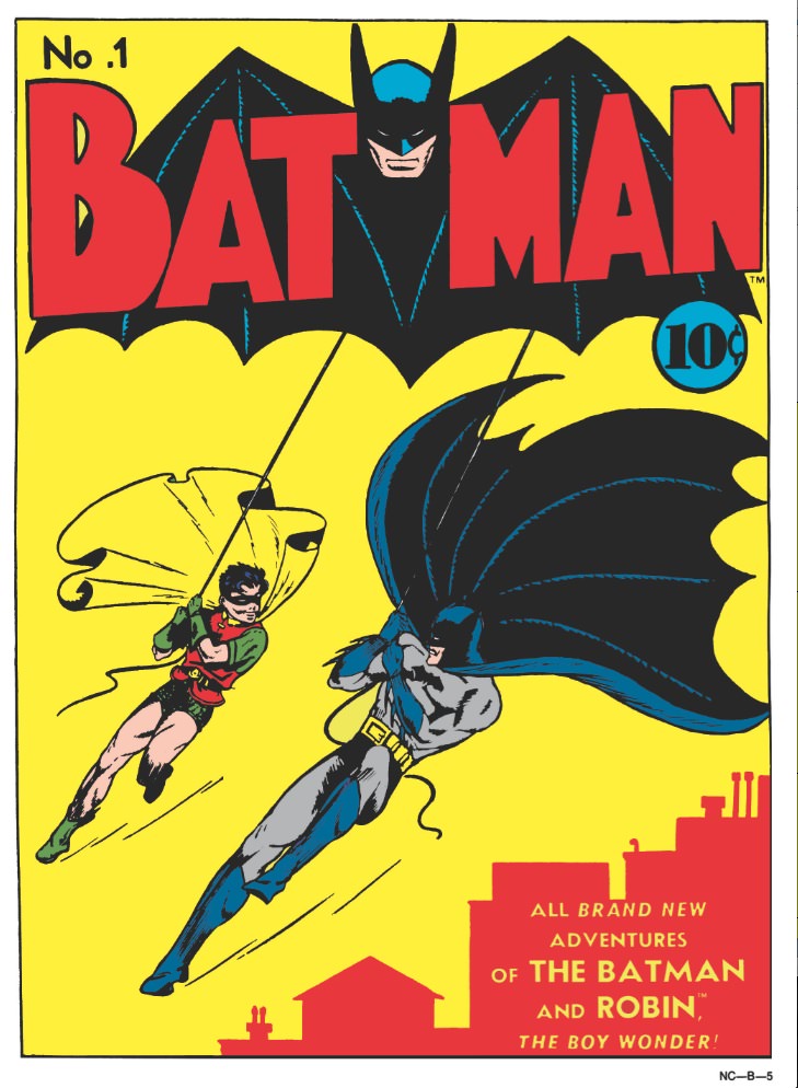 1940, written by Bob Kane, the first appearance of both The Joker and Catwoman. Courtesy DC Comics. 