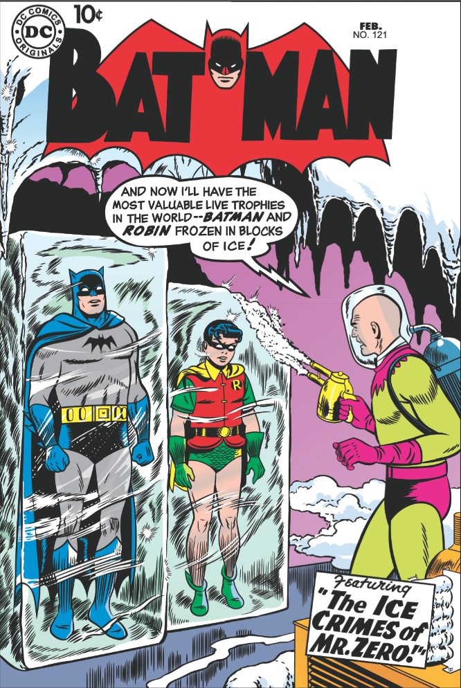 1958. Written by Curt Swan, the first appearance of Mr. Freeze.