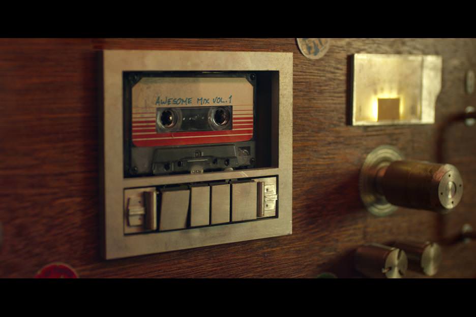 Quill's beloved tape deck. Courtesy Walt Disney Studios/Marvel Entertainment. 