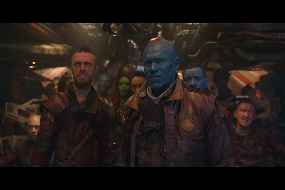 As the alpha male of the Ravagers, Yondu (Michael Rooker) has a Mohawk that emits lights. Courtesy Walt Disney Pictures/Marvel Entertainment. 