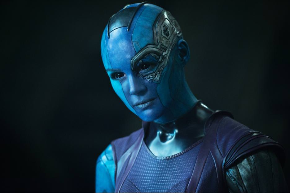 Nebula, played by Karen Gillan, is one ferocious foe for the Guardians. Courtesy Walt Disney Pictures/Marvel Entertainment. 