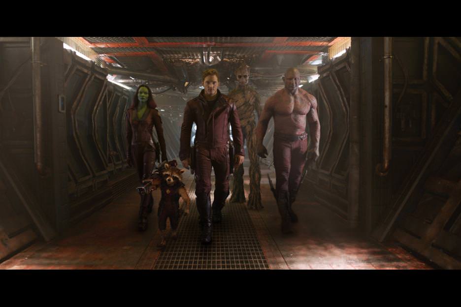 The Guardians are dressed for battle in the latest Ravager garb. Courtesy Walt Disney Studios.