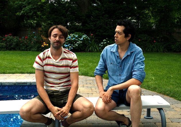 Vincent Kartheiser and Jeffrey Arednt on the set of 'Beach Pillows.' Courtesy Sean Hartofillis.