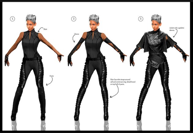 Digital illustration for Halle Berry's character Storm by Phillip Boute Jr. Design by Louise Mingenbach. 