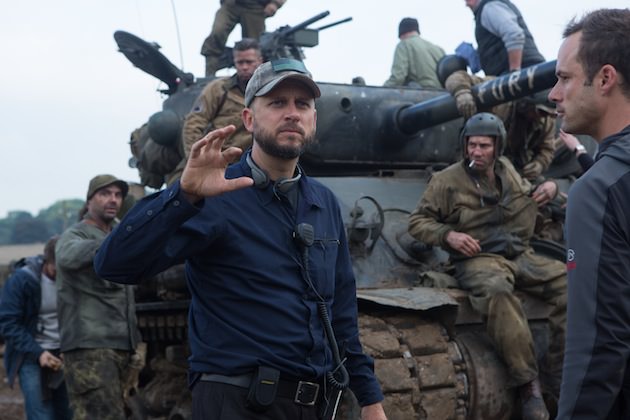 Director David Ayer on the set of Columbia Pictures' FURY.