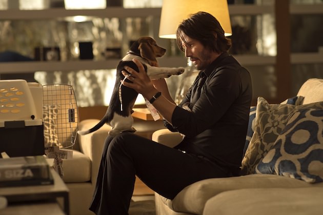 John Wick (Keanu Reeves) and his puppy Daisy. Courtesy Lionsgate 