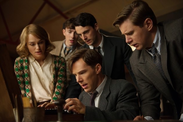 (L-R) Keira Knightley, Matthew Beard, Matthew Goode, Benedict Cumberbatch, and Allen Leech star in THE IMITATION GAME.