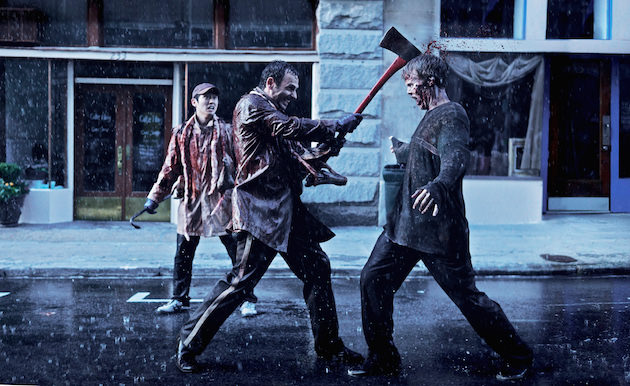 RIck Grimes (Andrew Lincoln) dispatches a walker in an episode directed by Michelle MacLaren. Courtesy AMC.