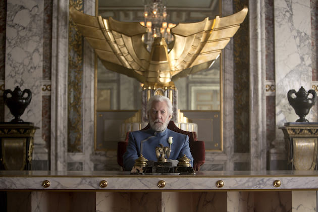 President Snow will do whatever it takes to retain power. Courtesy Lionsgate. 