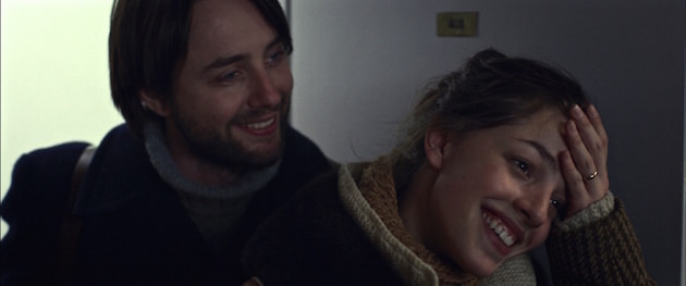 Chloe (Olivia Thirlby) and Peter (Vincent Kartheiser) in their berth on the Red Knot.