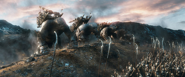 As trolls take their position and thousands of combatants prepare for battle, director Peter Jackson had unprecedented flexibility to film these sequences with Weta Digital's technology. Courtesy Warner Bros. Pictures. 