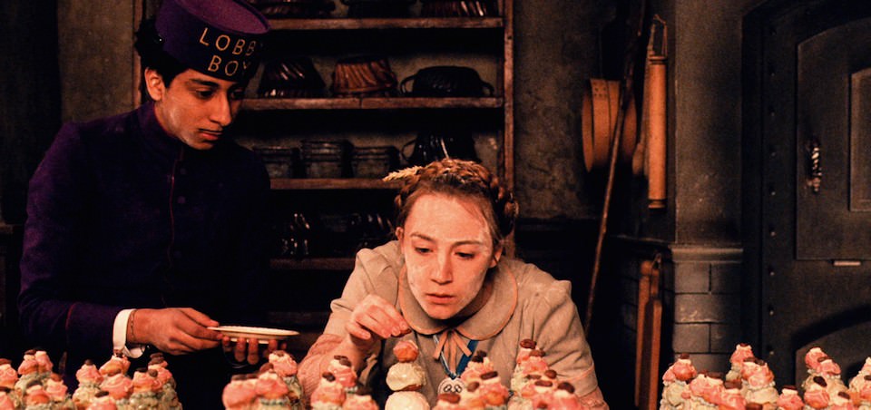 Zero (Tony Revolori) and Agatha (Saoirse Ronan) in The Grand Budapest Hotel. Courtesy Fox Searchlight Features.