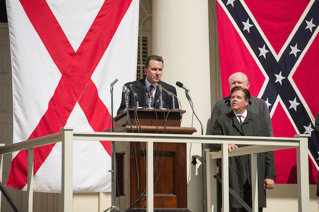 Tim Roth (center) plays Gov. George Wallace in SELMA, from Paramount Pictures, Pathé, and Harpo Films. SEL-11615