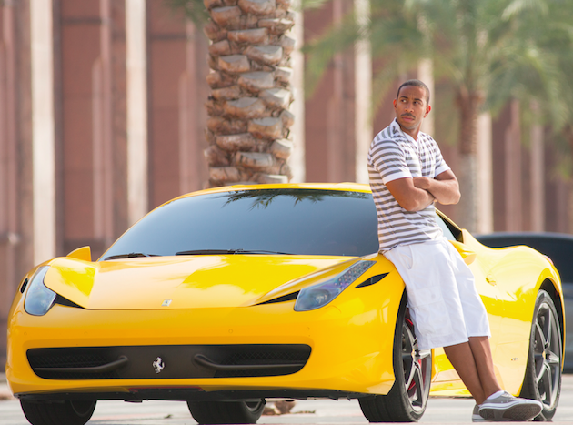 A yellow FERRARI 458 will do just fine for Tej (Ludacris). Courtesy Universal Pictures. 