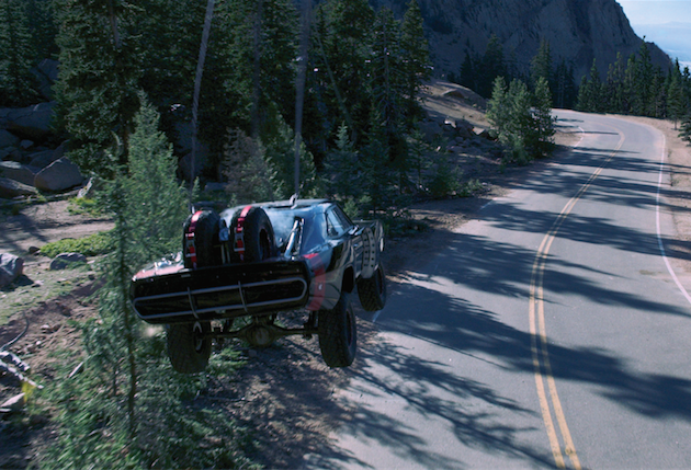 "It was built from scratch. Trying to fit all our custom components of an off-road vehicle in the Charger body and still leave enough room for Vin was a challenge. It is probably my favorite car in Furious 7,” he said in the press notes. Courtesy Universal Pictures. 