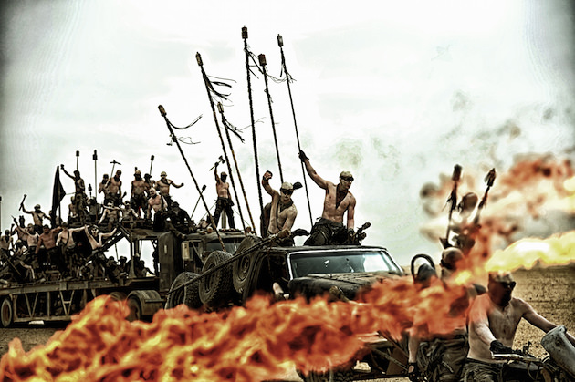 A scene from Warner Bros. Pictures' and Village Roadshow Pictures' action adventure "MAD MAX: FURY ROAD," a Warner Bros. Pictures release. Phot by Jasin Boland.