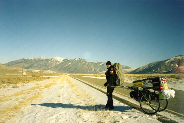 Karl in the mountains in Canada. Courtesy Karl Bushby