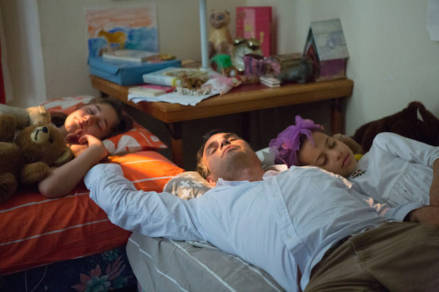 Left to right: Imogene Wolodarsky as Amelia Stuart, Mark Ruffalo as Cam Stuart and Ashley Aufderheide as Faith Stuart Photo by Seacia Pavao, Courtesy of Sony Pictures Classics