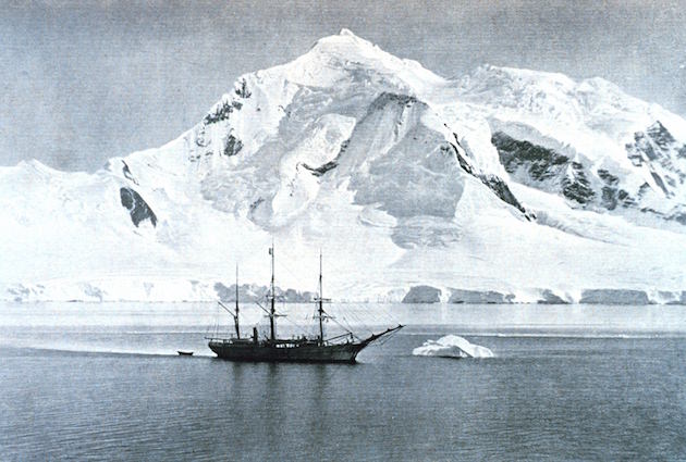 The Belgica anchored at Mount William. Photo by by G. Lecointe, 1903.