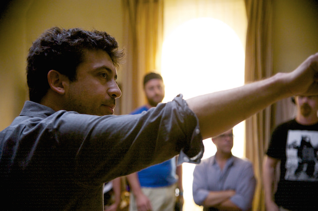 Alfonso Gomez-Rejon on set in ME AND EARL AND THE DYING GIRL. Photo by Anne Marie Fox. © 2015 Twentieth Century Fox Film Corporation All Rights Reserved