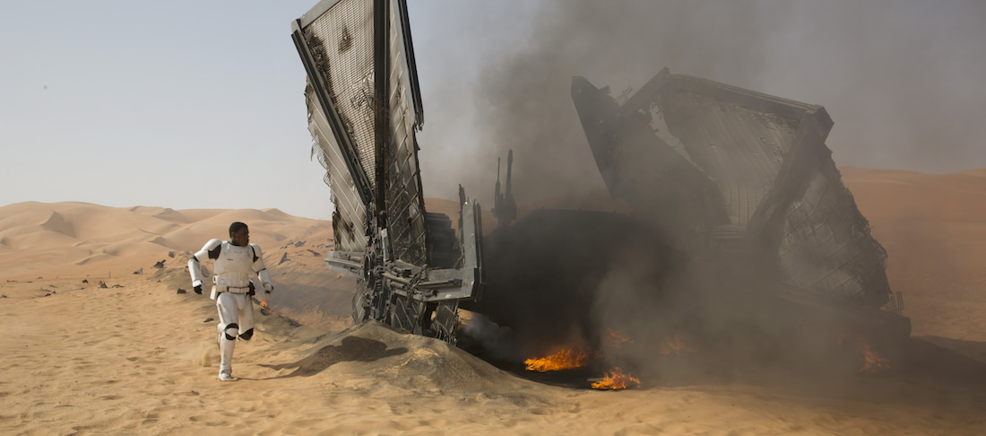 John Boyega is Finn in 'Star Wars: The Force Awakens.' Ph: David James ©Lucasfilm 2015