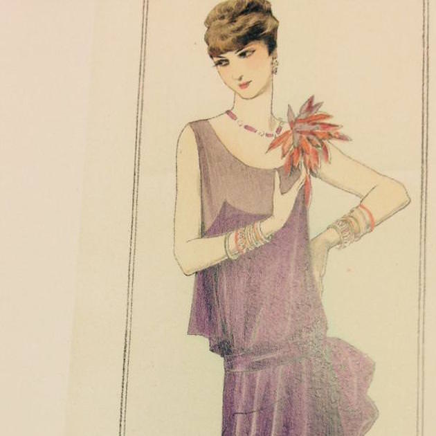 Design inspiration for a Lady Mary evening dress by Anna Robbins.