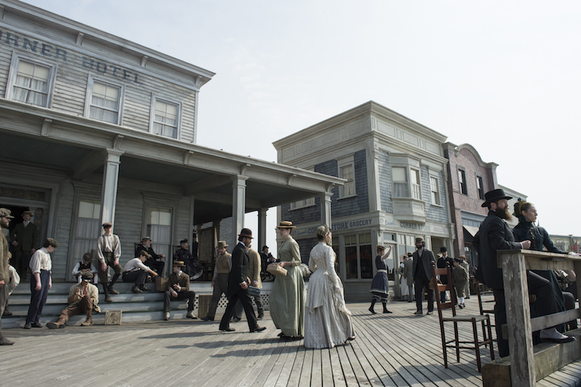 The Atlantic City boardwalk in 1884 Couretsy HBO.