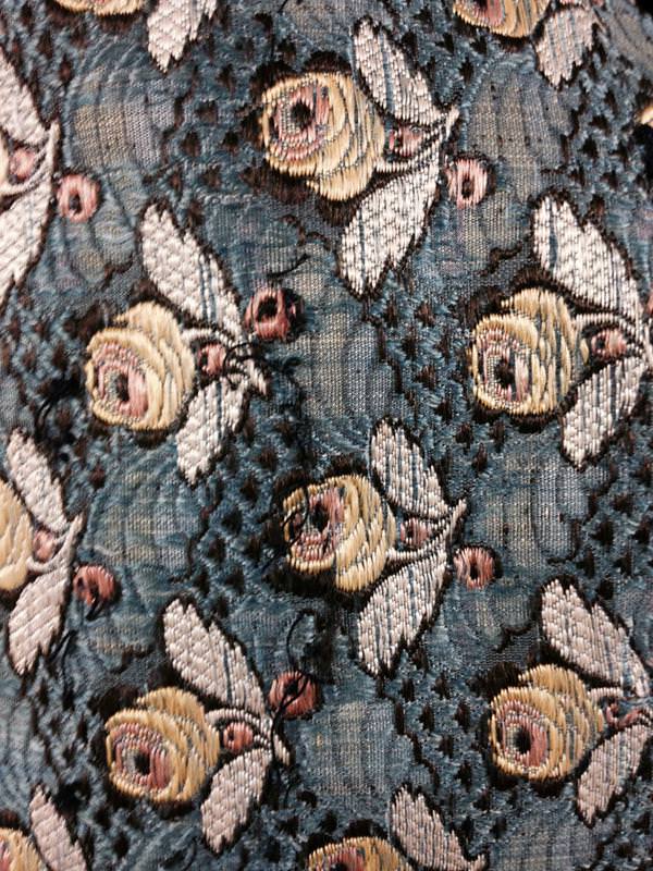 Embroidered fabrics. Courtesy Anna Robbins