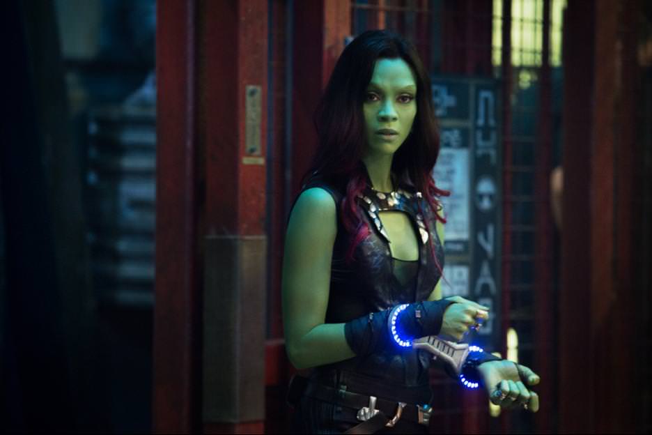 Zoe Saldana is Gamora. Courtesy Walt Disney Picturs/Marvel Entertainment