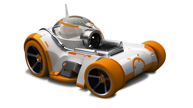 Hot Wheels? Star Wars Kylo RenTM and BB-8 Character Cars *Embargo lifts at 11:30 local time on 9/3 (22:30 EDT on 9/2)* Licensee: Mattel MSRP: $3.49 each Available: September 4 This sleek, ominous racecar takes command of the road with the speed and intensity of the dark warrior, Kylo Ren. The villain?s mysterious hood drapes over the rear fenders of the vehicle to cloak its identity, while the cockpit captures the form of his warrior-like helmet. Kylo Ren?s tri-bladed Lightsaber runs along the side trim, using the power of the Force to thrust this machine into hyperdrive with a fiery burst of propulsion! Lively spirit and quick intelligence radiate from this engaging hot rod, always ready to spin into action like the loyal Droid, BB-8?. Geometric curves and seamlessly integrated wheels give the vehicle a high-tech appeal, enhanced by its exposed motor and ingenious electrical components. A low dome completes its compact profile, ensuring a speedy dash into action when the rear booster ignites.