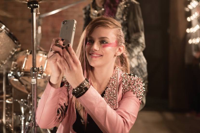 AUDREY PEEPLES as Jem in "Jem and the Holograms". As a small-town girl catapults from underground video sensation to global superstar, she and her three sisters begin a one-in-a-million journey of discovering that some talents are too special to keep hidden.  Byline:Photo Credit: Justina Mintz / Universal Pictures