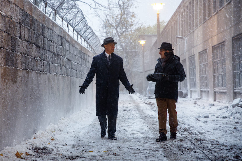 Tom Hanks (left) stars in Steven Spielberg's (right) Untitled Cold War spy thriller, which is the true story of James Donovan, an attorney who finds himself thrust into the center of the Cold War when the CIA sends him on the near-impossible mission to negotiate the release of a captured American U-2 pilot.