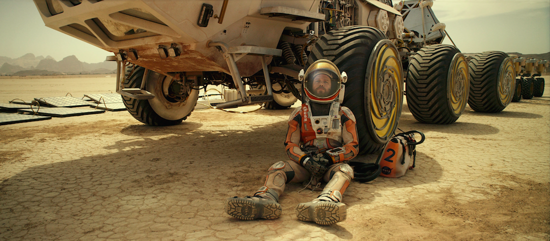 Matt Damon portrays astronaut Mark Watney, stranded on Mars and trying to find a way to subsist on a hostile planet. Courtesy Twentieth Century Fox.