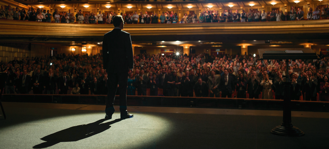 Michael Fassbender stars as the iconic Apple founder in 'Steve Jobs.' Courtesy Universal Pictures.