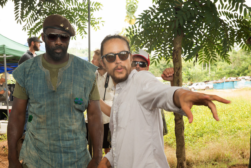 Idris Elba and Cary Fukunaga in the Netflix original film "Beasts of No Nation" Photo Courtesy Netflix