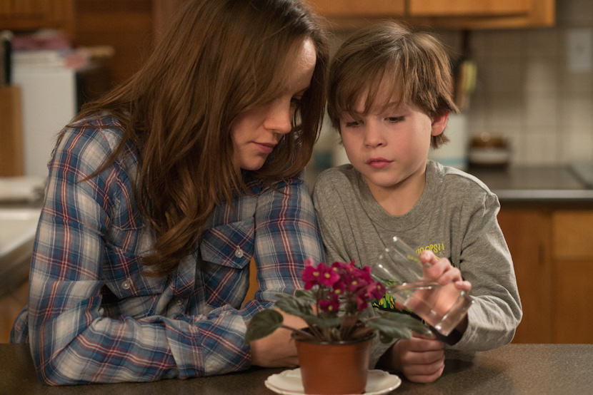 Brie Larson and Jacob Tremblay in 'Room.'  Photo by George Kraychyk, courtesy of A24