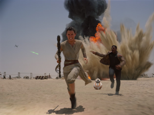 Might Rey (Daisy Ridley) or Finn (John Boyega) be a Skywalker? Star Wars: The Force Awakens..Ph: Film Frame..©Lucasfilm 2015